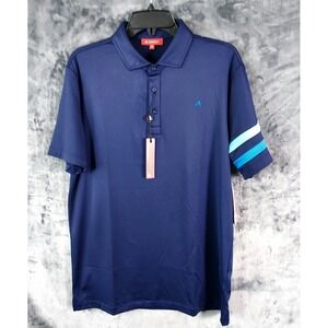 NWT Redvanly Heyward Performance Golf Polo Men's Medium Marine Blue Stretch $110